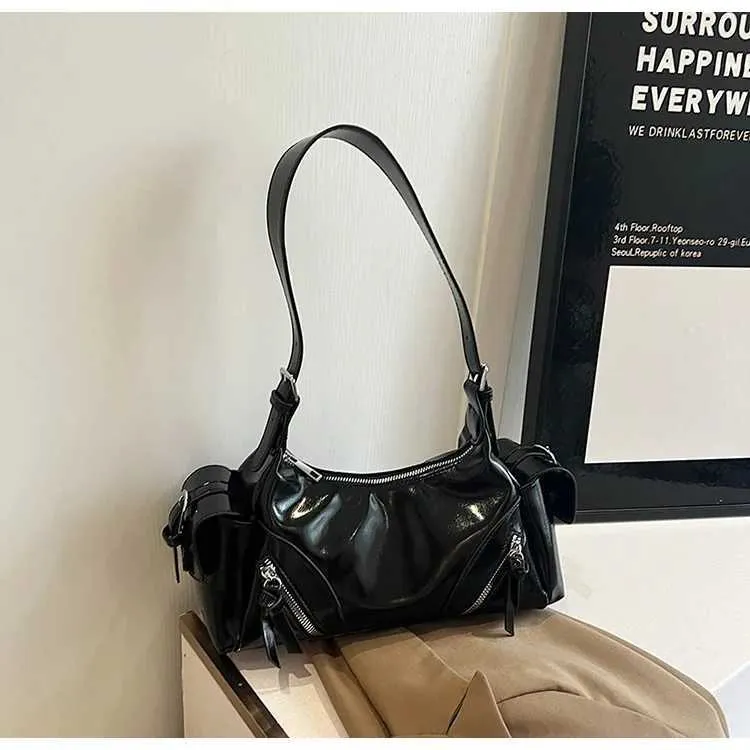 Strukturiertes Damen Schultertasche Aus Pu Leder Umhängetasche_voghion.com