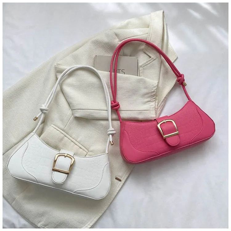 Borsa da donna versatile con coulisse sottobraccio, moda francese, borsa a mano con texture di alta qualità, tracolla retrò, modello 2024_voghion.com
