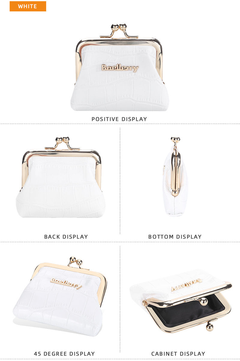 Nuovo modello di coccodrillo borsa moda lucida portafogli in pelle PU borse retrò con clip in metallo per le donne 2024 portamonete_voghion.com