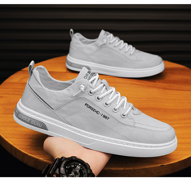 Men's Breathable Casual Canvas Slip-On Shoes For Summer - Lightweight Comfortable Sneakers With Round Toe & Rubber Sole_voghion.com