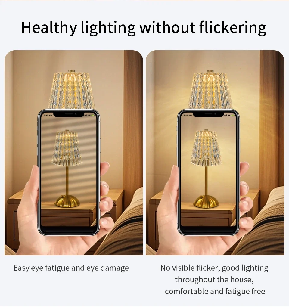 Touch Dimmable Wireless Table Lamp Rechargeable Portable Light_voghion.com