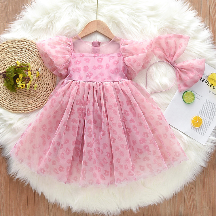 Mother&Kids Girls' dress Summer Dress Children's dress Super Fairy Treasure Pongee gauze dress Summer girls Princess dress_viptrois.com