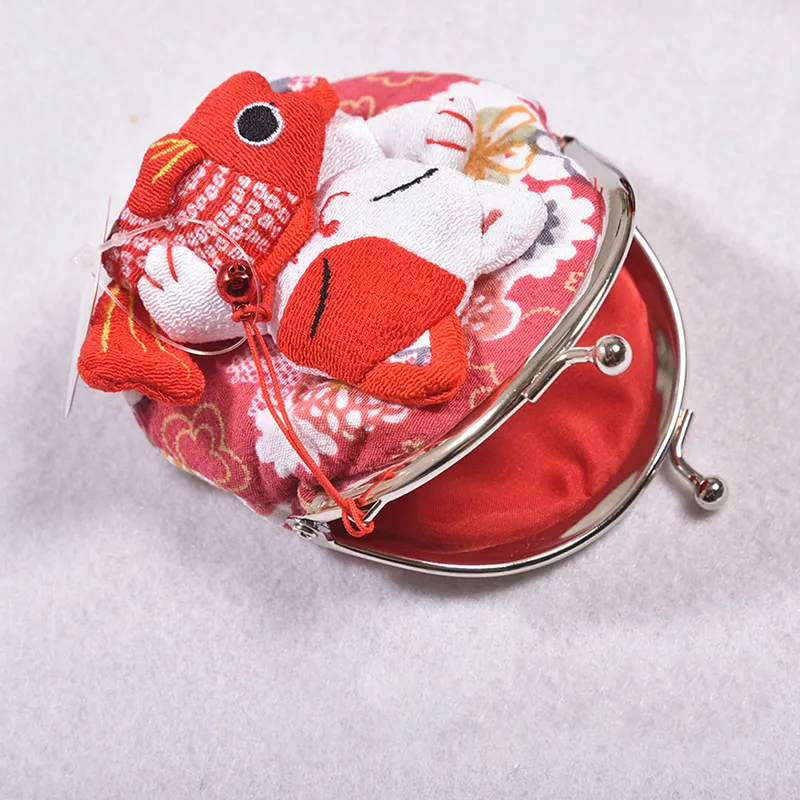 1 Pc Lucky Cat Coin Purse Key Case Lovely Cute Multi-color Pocket Cloth Handbag_voghion.com