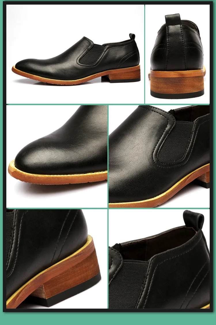 Smart Leather Shoes For Men Business Casual Pointed Toe Footwear_voghion.com