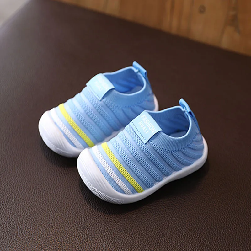 Primeros pasos para bebé, zapatos de punto para niño pequeño, suela suave, para interior y exterior, informales, Littlesprouts, para niño pequeño, talla 6_voghion.com
