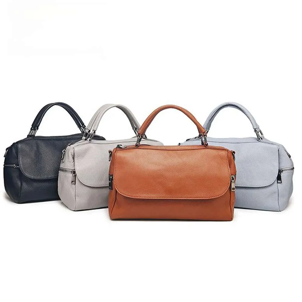 Borsa a tracolla, vera pelle a tracolla, borsa da donna casual alla moda, portafoglio quotidiano_voghion.com