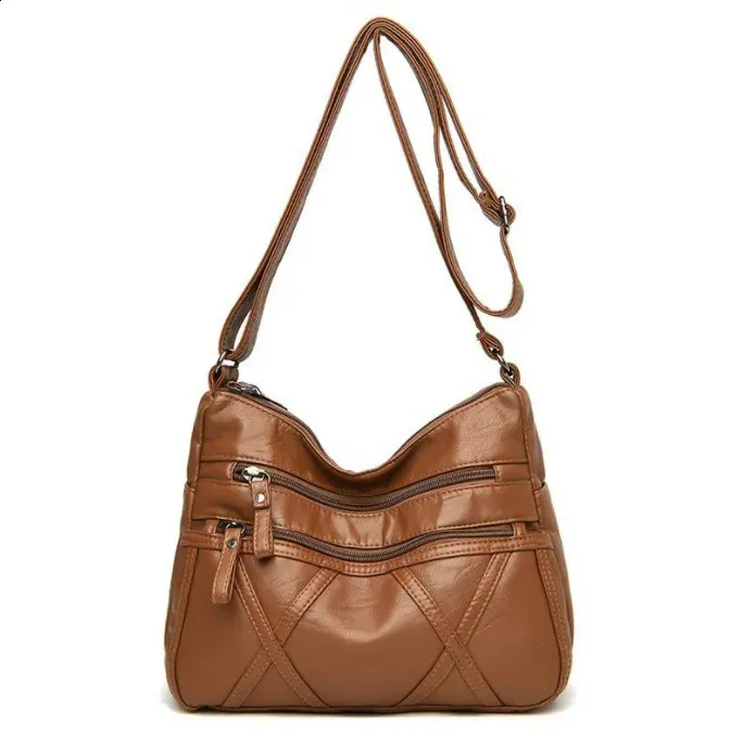 Borsa a tracolla e messenger da donna in morbida pelle grigia_voghion.com