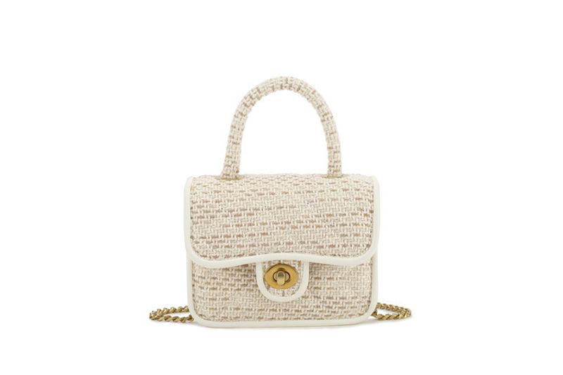 Stil High-End-Textur Nischendesign Schloss Wolldiamantkette kleine quadratische Tasche Schulter Crossbody Handtasche_voghion.com