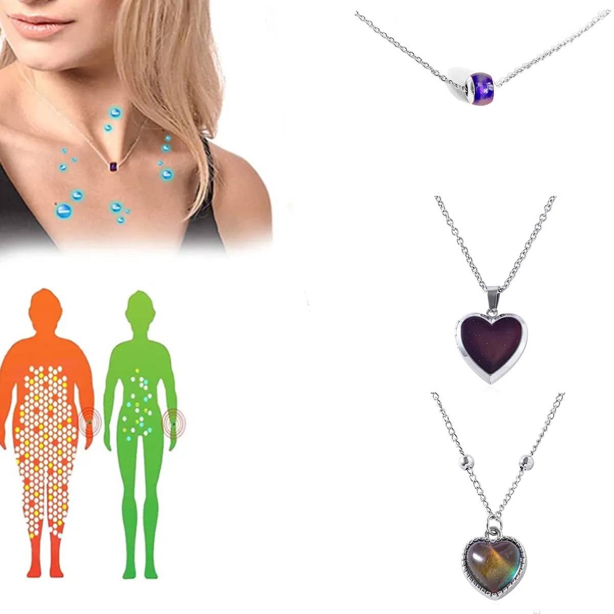 Catene Mood Colore Cambiante Collana Termocromica Gioielleria Dimagrante Circolazione Sanguigna_voghion.com