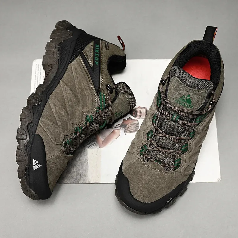Herren Wanderschuhe Aus Leder Trekking Outdoor Kletterschuhe_voghion.com