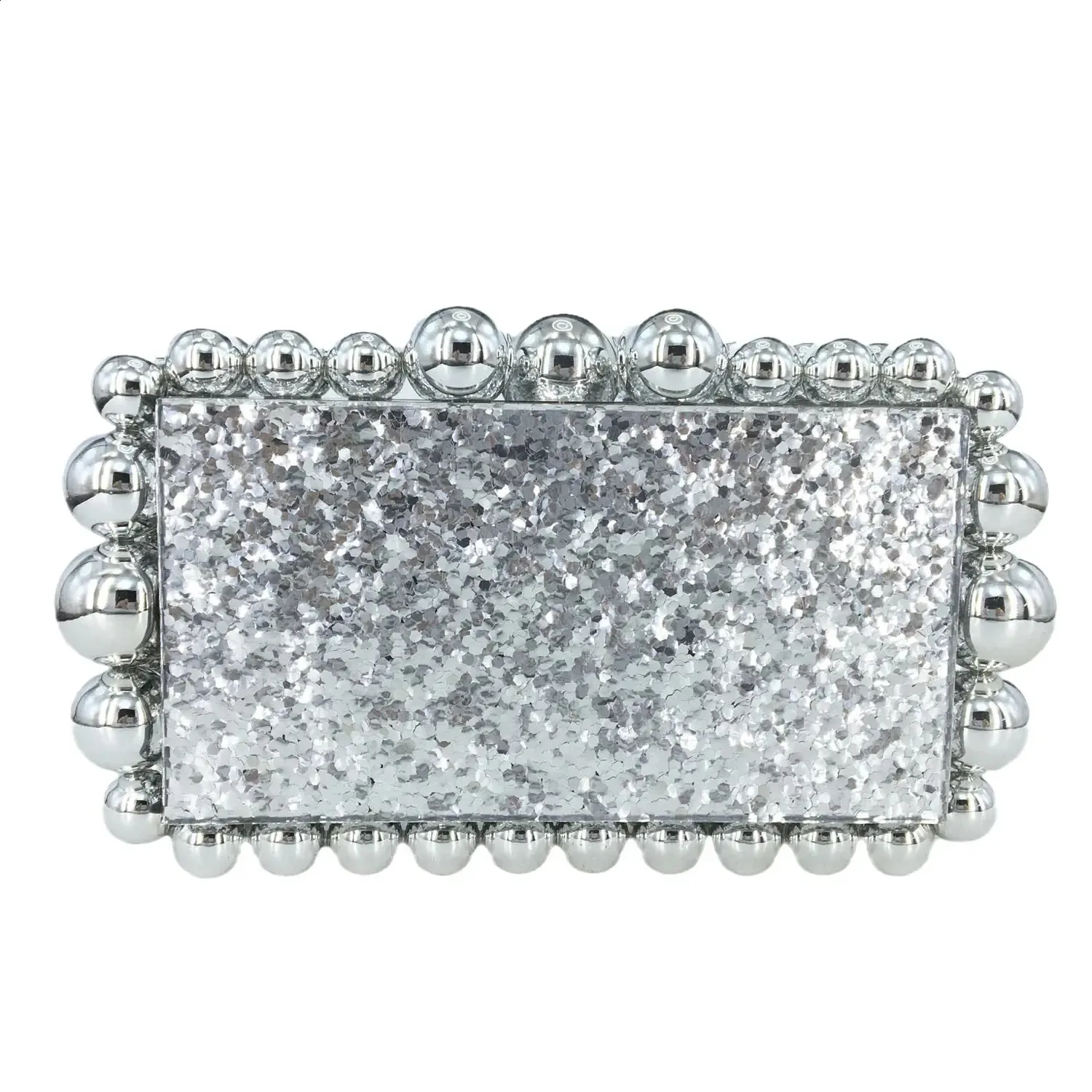 Acryl Box Clutch Perlen Abendtasche Für Damen Umhängetasche_voghion.com