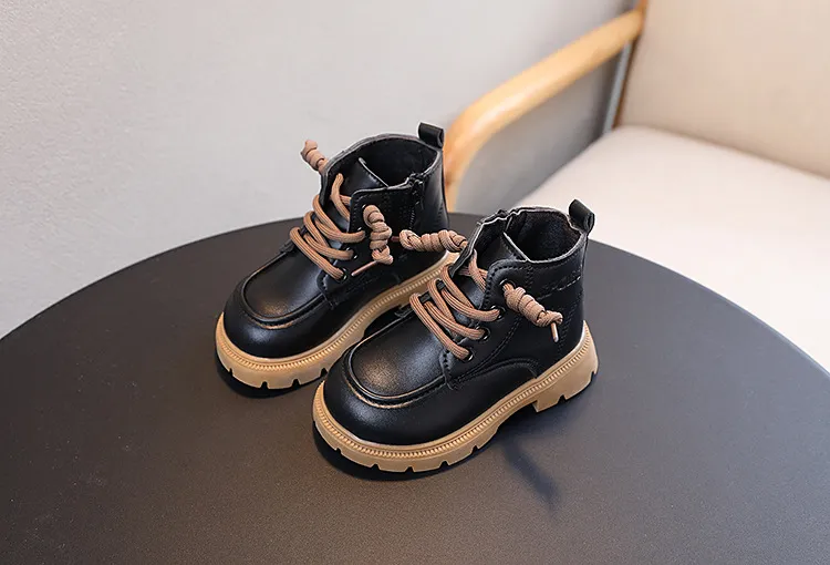 Kinder Leder Mädchen Jungen Herbst Winter Neue Mode Britischen Stil Casual Bequeme Kleinkind Kurze Kinder Stiefeletten_voghion.com