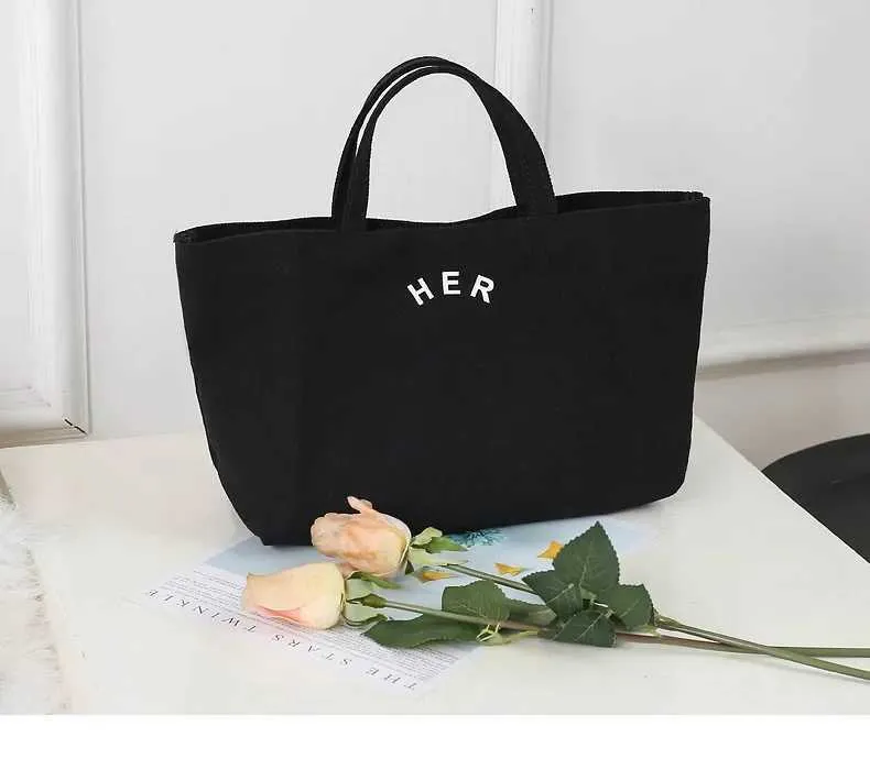 Borsa tote in canvas minimalista borsa pranzo a mano donna_voghion.com