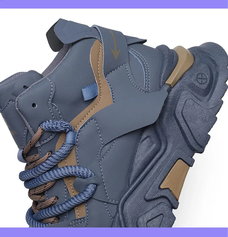Chunky Dad Sneakers Men Breathable Lace-up Platform Running Shoes_voghion.com