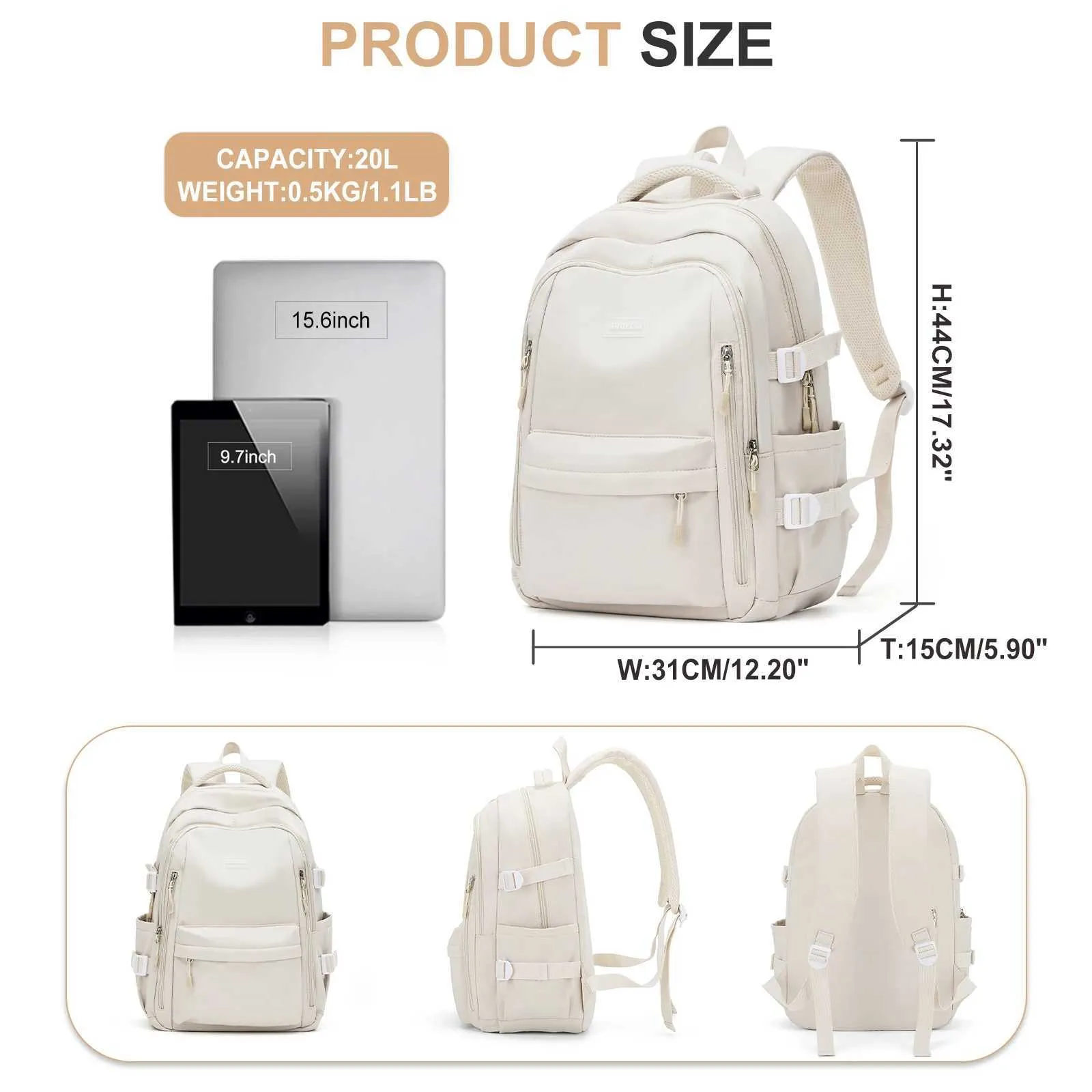 Sac à dos d'école pour filles et garçons, grande capacité, imperméable, pour adolescents, pour hommes et femmes, sac à dos de voyage, pour ordinateur portable, Kaii_voghion.com