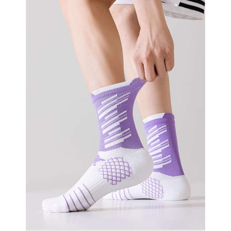 Youth Sports Mid Tube Towel Bottom, Sweat Absorbing Odor Proof, Men's And Women's Special Running Basketball Socks,_voghion.com