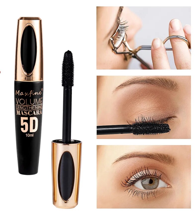 Mascara volume 5d waterproof allongeant et courbe vos cils_voghion.com