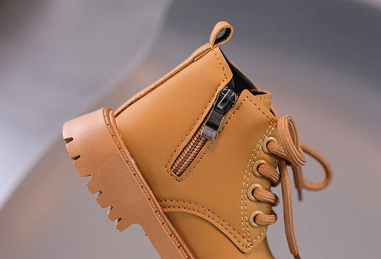 Lasten PU-nahkaiset talvikengät pojille ja tytöille, liukumattomat taaperoiden lyhyet lumikengät, Littlesprouts-koot 21–30_voghion.com