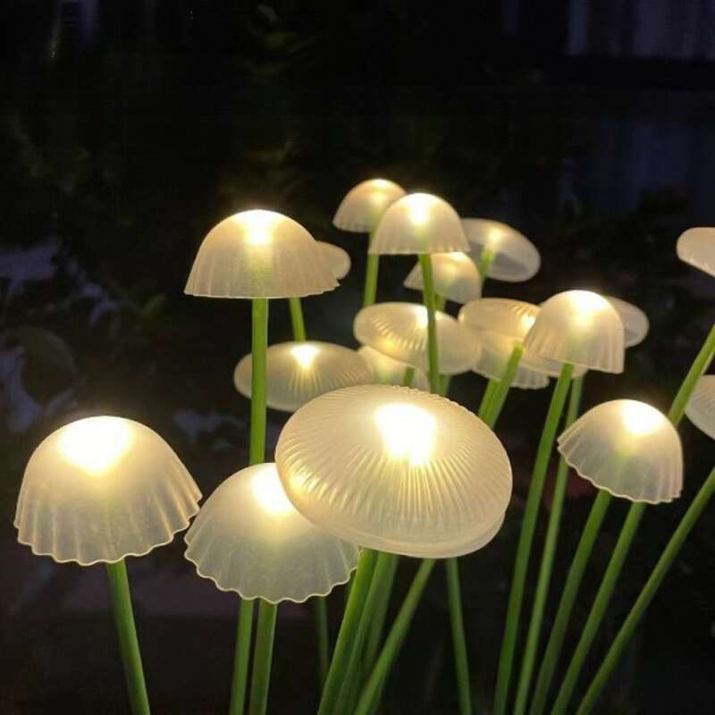 LED Solar Silikon Pilz Boden Stecker Quallen Outdoor Garten Hof Atmosphäre Dekoration Rasen Lampe_voghion.com