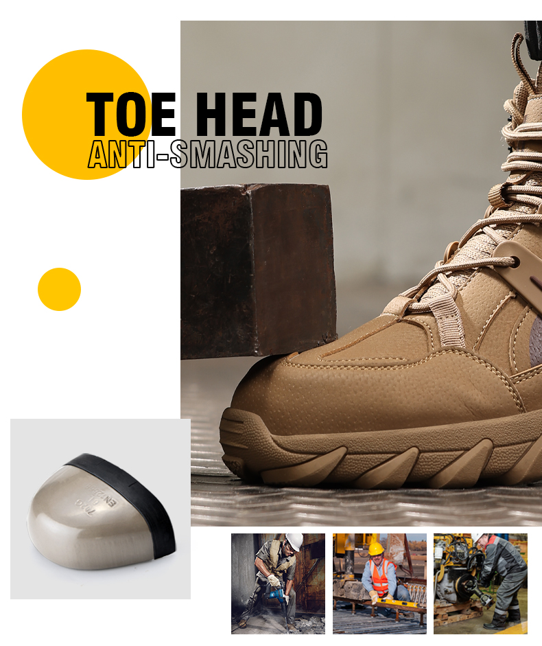 GUYISA Scarpe antinfortunistiche con punta in acciaio, stivali antiurto, antiperforazione, resistenti all'usura 5079 38-45_voghion.com