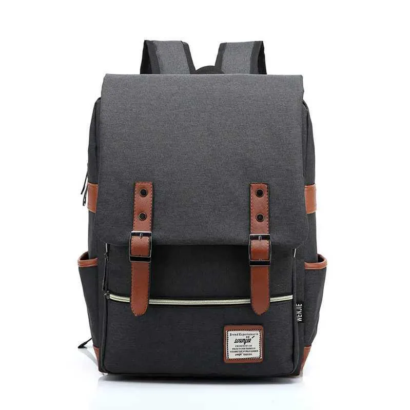 Vintage 16 zoll Laptop Rucksack Frauen Leinwand Männer leinwand Reise Freizeit Rucksäcke Retro Casual Tasche Schule Taschen Für_voghion.com