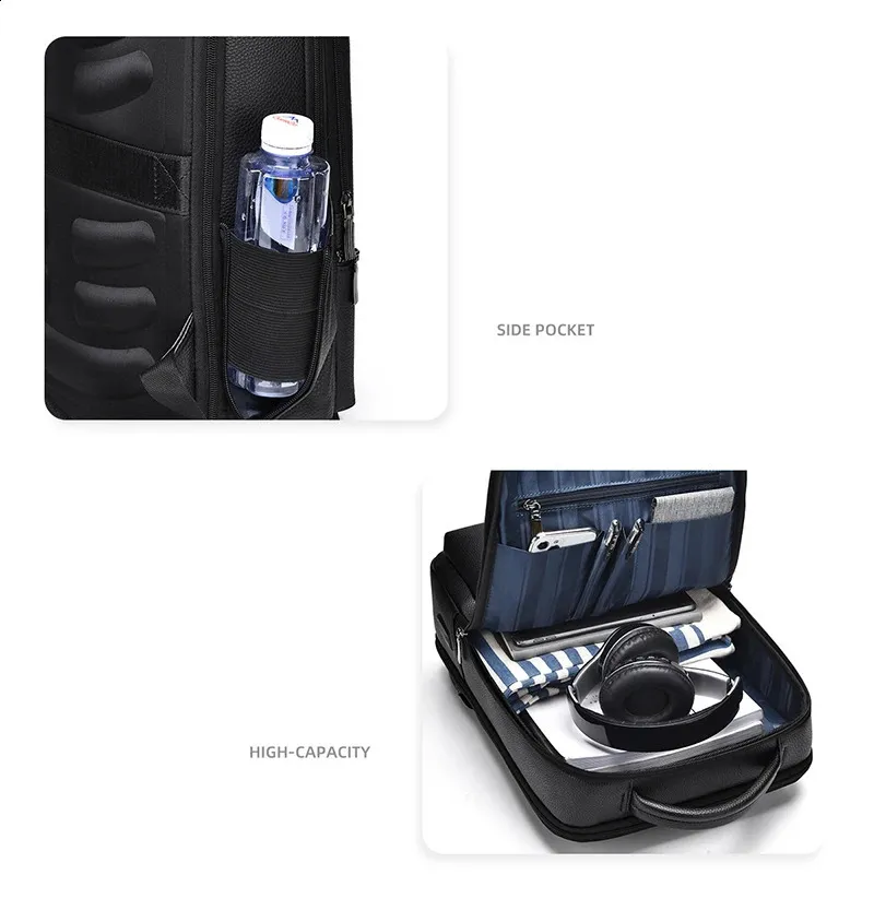 Zaino da uomo in pelle PU con ricarica USB, alla moda, per ufficio, da viaggio, casual, per affari_voghion.com