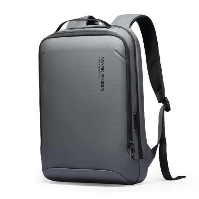 MARK RYDEN Slimmad bärbar dator för män, minimalistisk ryggsäck, YKK-dragkedja, reptålig med USB-kabel_voghion.com