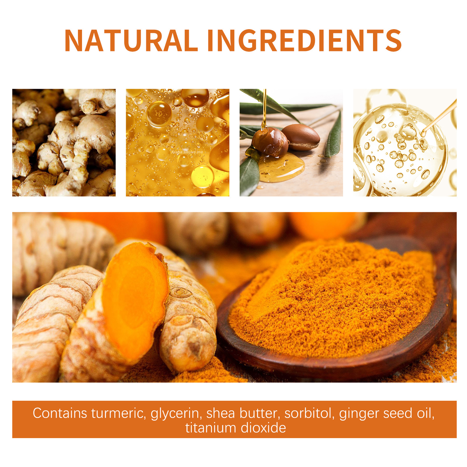 Săpun de curățare EELHOE cu turmeric, revigorant, catifelează pielea, estompează petele negre, semnele de acnee, netezește pielea și corpul_voghion.com