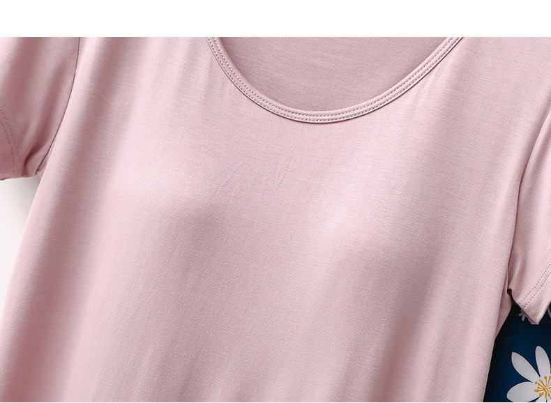  Women's Sleepwears Cotton silk Modal floral trousers homewear_voghion.com