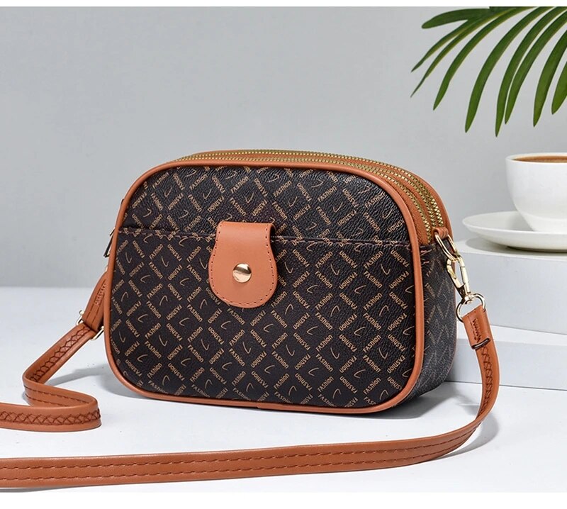 3 PU per borsa a tracolla a spalla firmata da donna cerniera liscia 2024 borse femminili di nuova moda estiva_voghion.com