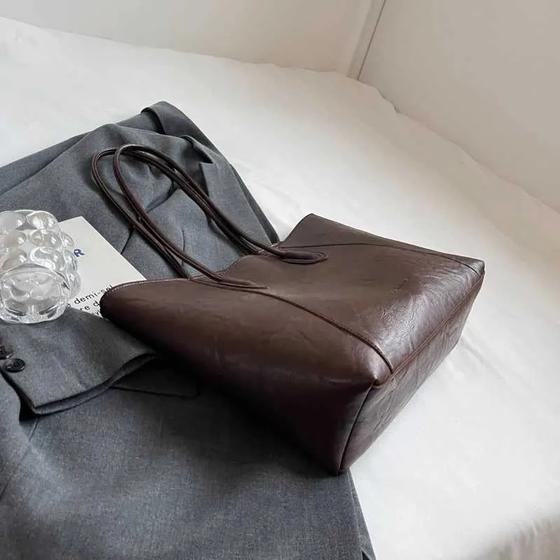 Borsa a tracolla casual da donna, alla moda, grande, per ufficio, per pendolari, con cerniera, per la spesa, a mano ..._voghion.com