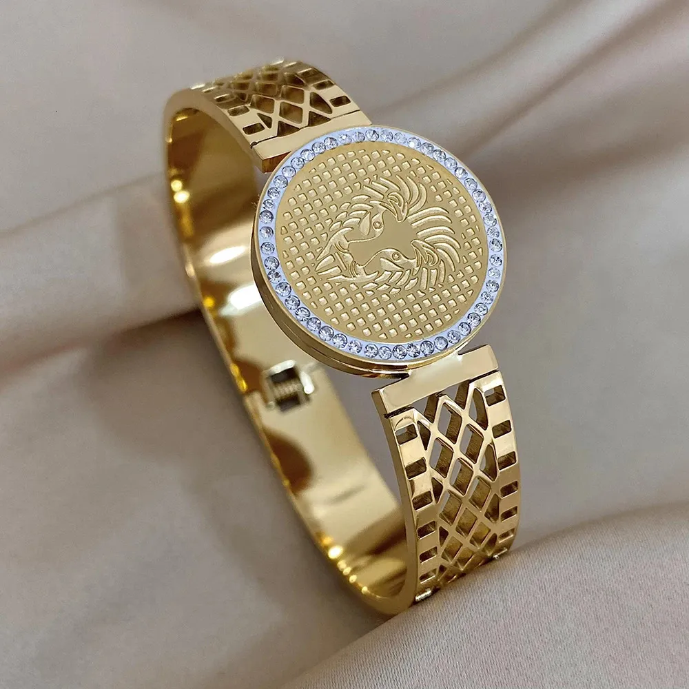 Chunky Rhinestone Bangle Bracelet For Women And Men Jewellery_voghion.com