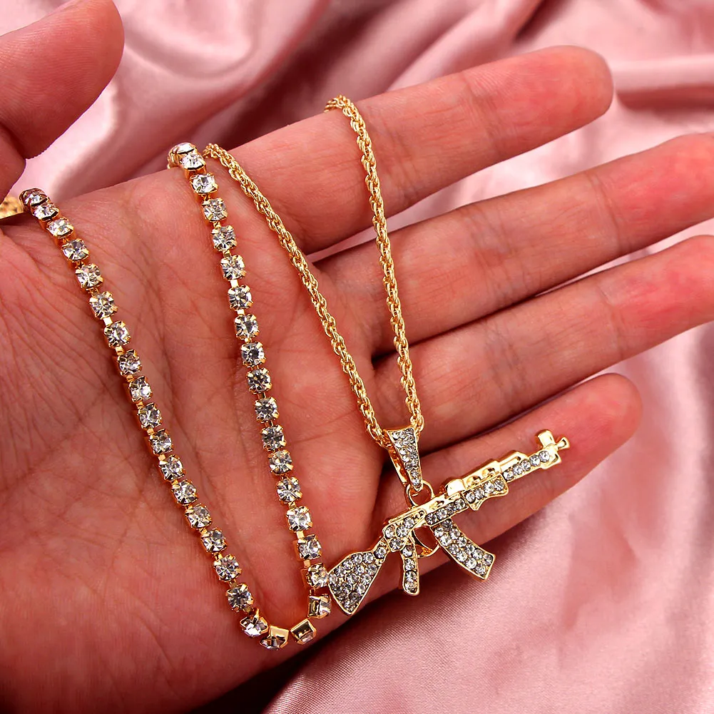 Layered Pendant Necklace With Crystal Crystals For Women_voghion.com
