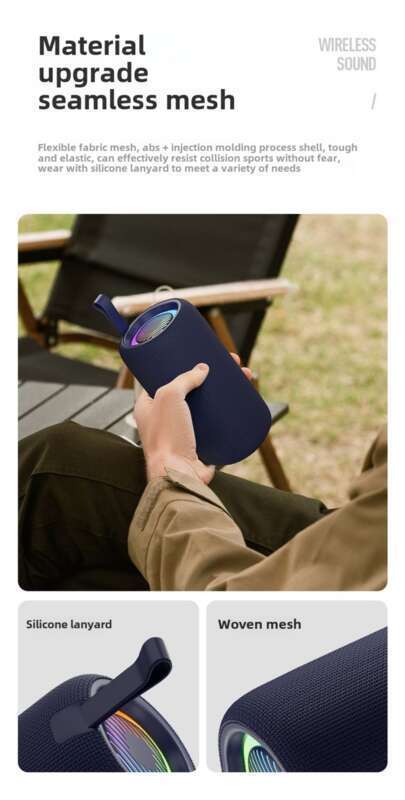 【 8000 chansons incluses 】 Enceinte Bluetooth intelligente, étanche et résistante aux chocs, pour l'extérieur, avec un son de faible tonalité pour la maison_voghion.com