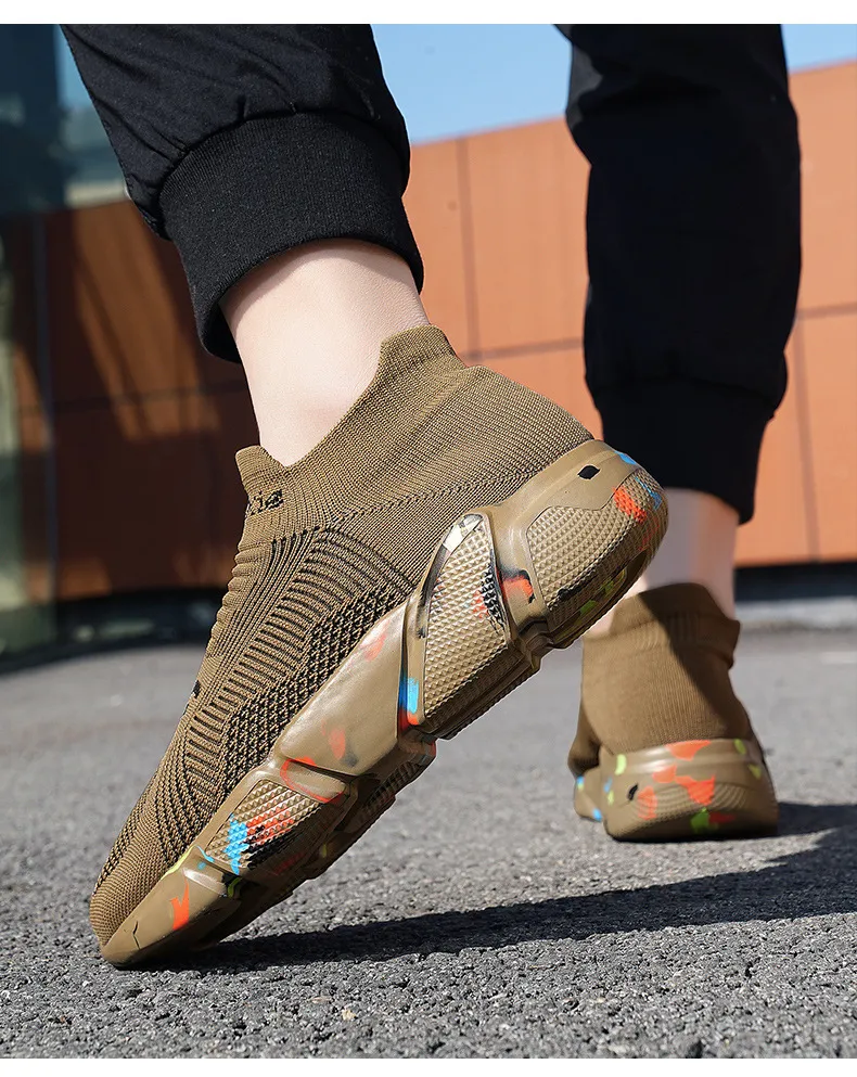 Lightweight Breathable Mesh Fabric Comfortable And Versatile Thick Soled Sports Outdoor Casual Shoes For Couples_voghion.com
