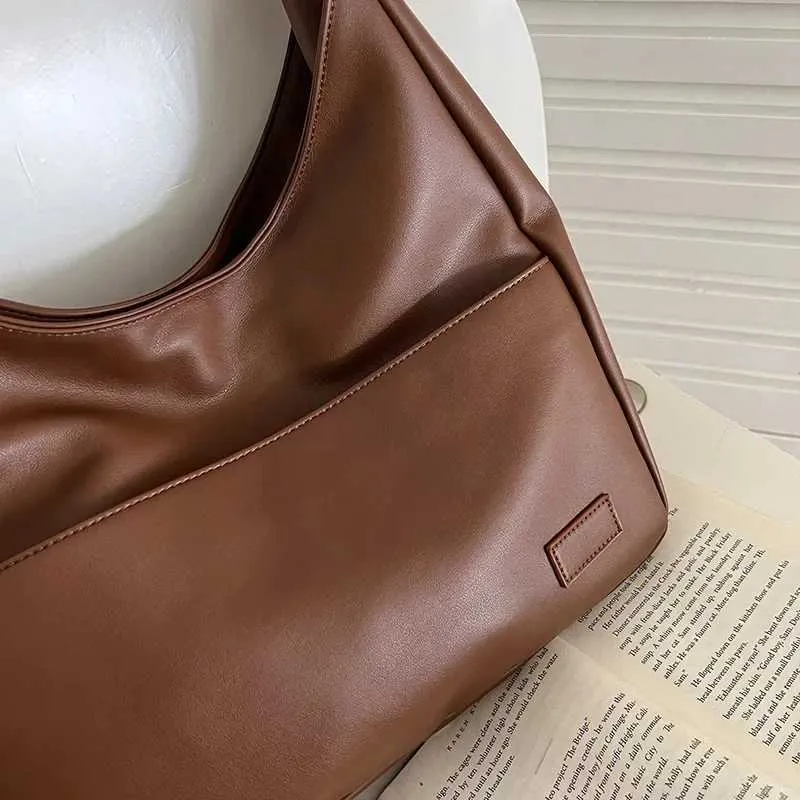 Borsa a tracolla vintage Hobo New da donna alla moda in PU con secchiello, grande capacità, retrò, tote, morbida, per appuntamenti quotidiani_voghion.com