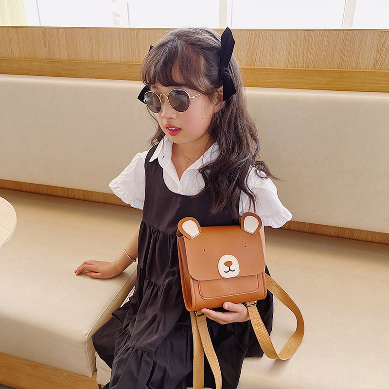 ins nuova borsa per bambini moda versione coreana retrò simpatico orso zaino asilo zaino per bambini_voghion.com