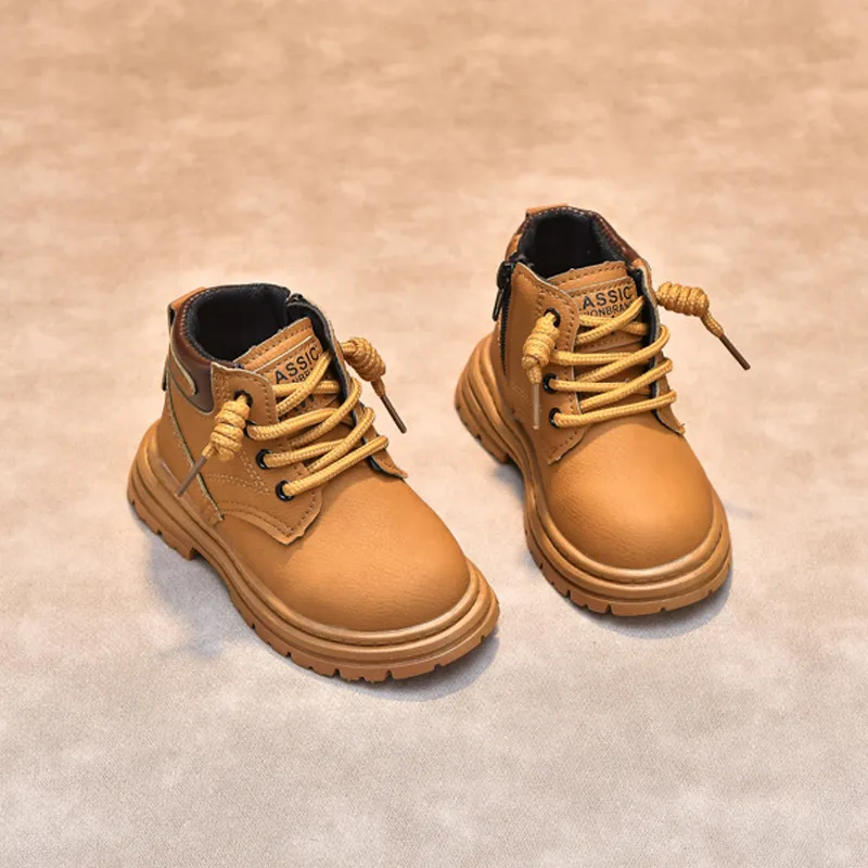 Child Shoes Short Ankle Snow Kid Boy Girl Fashion Soft PU Leather Warm Cutefeet Toddlers Children Boots Size 21 - 30_voghion.com