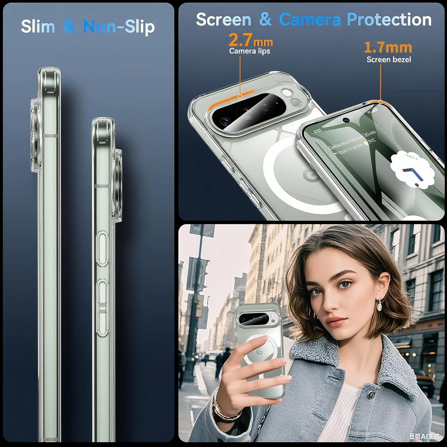 For Google Pixel 10 Pro XL/9A/9 Case Phone Shockproof Mag.safe Cover+Screen Glass_voghion.com