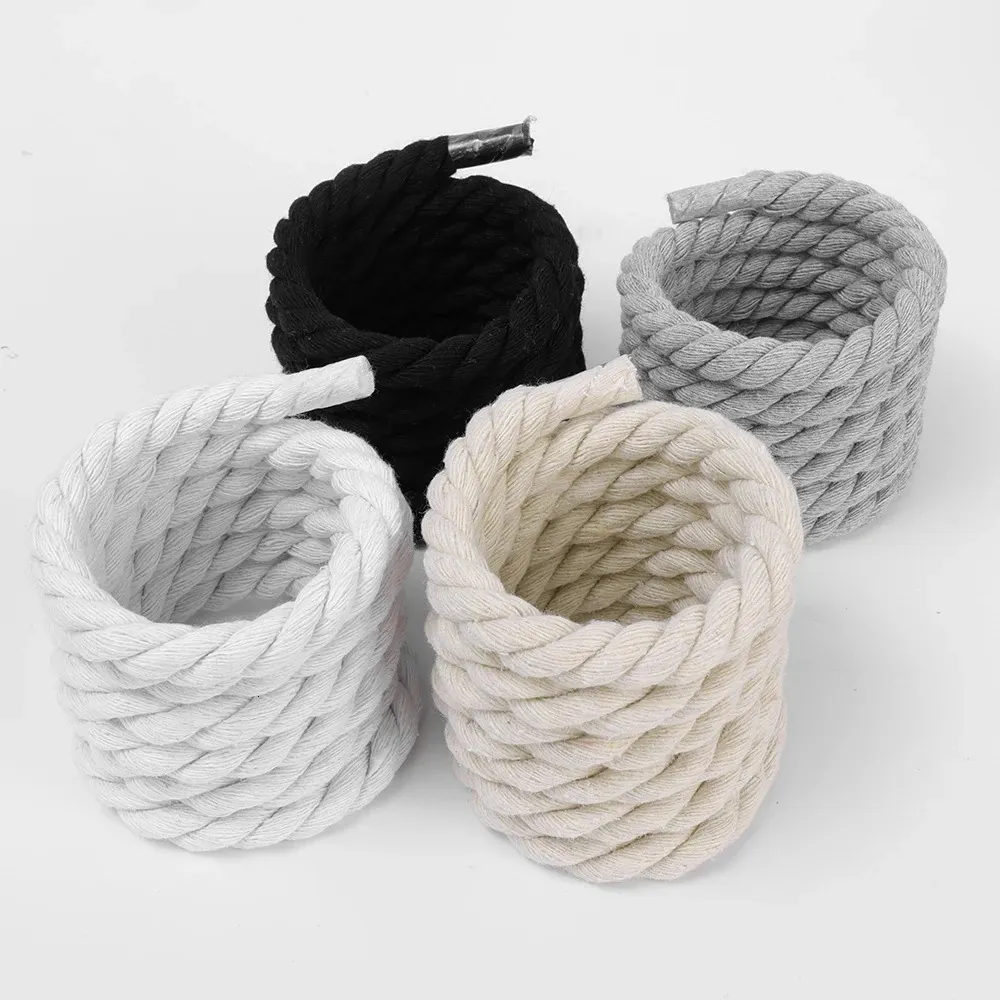 Parti di scarpe Accessori 2 PZ 120160CM Cotone spesso e intreccio Corda intrecciata Lacci delle scarpe grassetto Donna Uomo Sneakers basse Tela_voghion.com