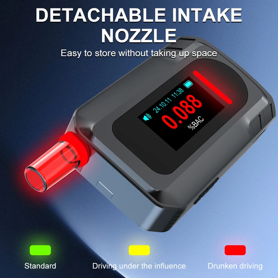 Professional Portable Alcohol Breathalyzer Digital Alcohol Tester_voghion.com