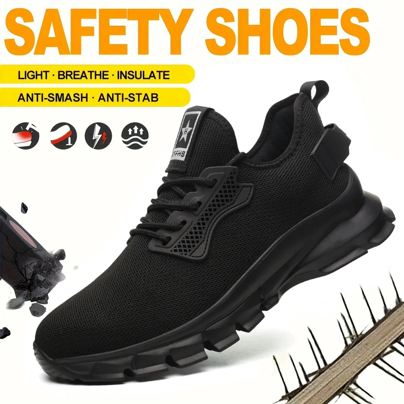 Scarpe antinfortunistiche morbide, comode, resistenti agli urti, alle forature e traspiranti 250402_voghion.com