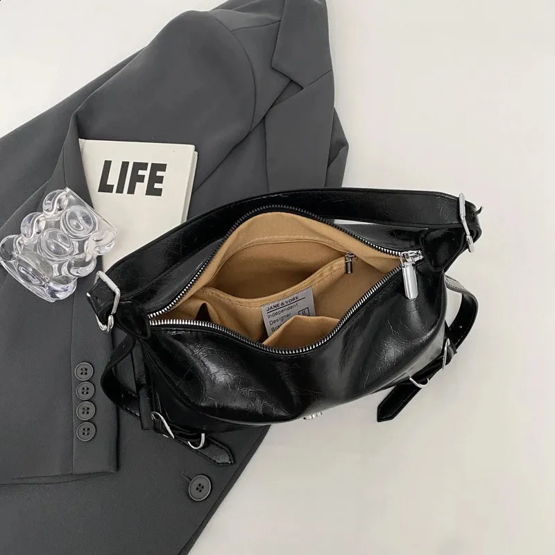 Borsa a tracolla in pelle da donna stile coreano y2k trendy_voghion.com