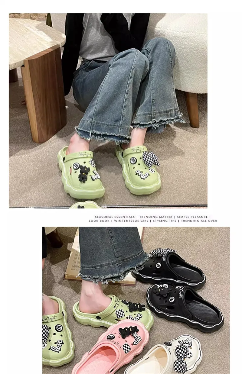 Comfortable Thick Sole Women's Hole Running Sandals For Summer_voghion.com