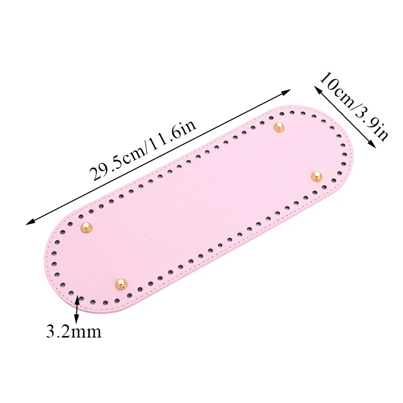 29.5*10cm Long Bottom For Knitted PU Leather Base Handmade With Holes Diy Crochet Women Shoulder Bag Accessories_voghion.com