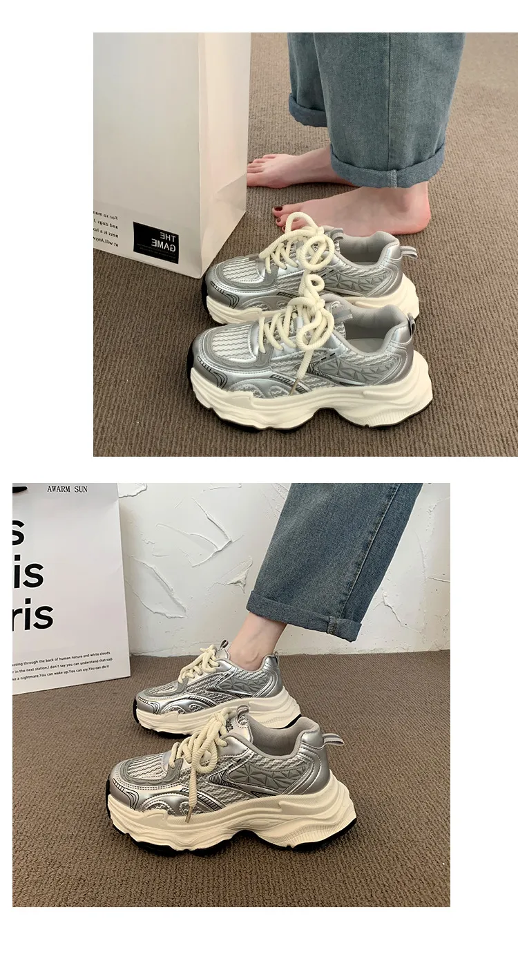 Women's Thick Bottom Running Shoes For Comfort And Support_voghion.com