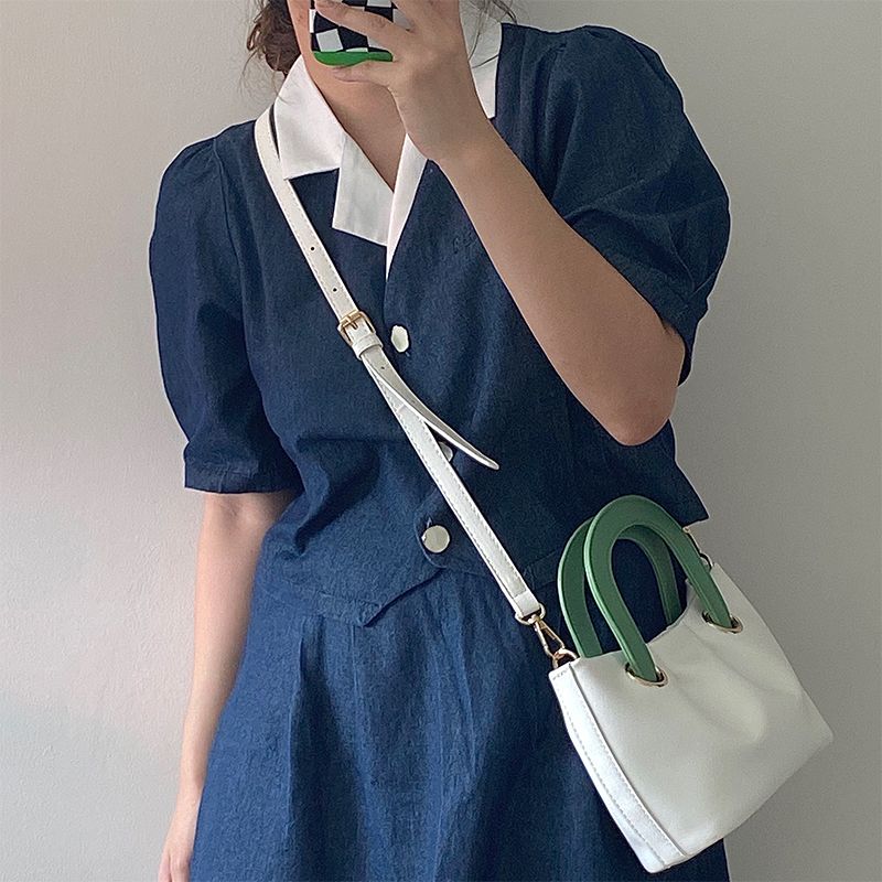 Kleine gruppe plissiert cloud crossbody frauen in 2024, neue sommer, kontrast farbe, handtasche für mädchen, trendy_voghion.com