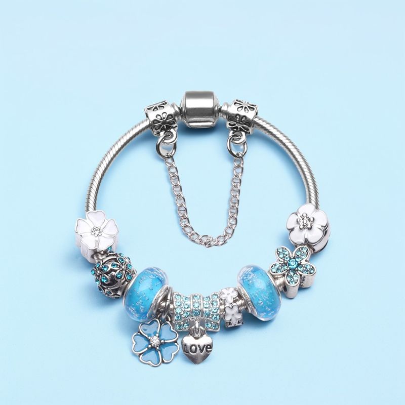 Bracciale charm in acciaio inossidabile con perline smaltate_voghion.com