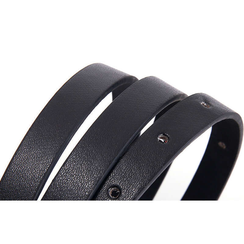New Women's Fashion Simple Versatile Decorative Black And White Spaghetti Belt_voghion.com