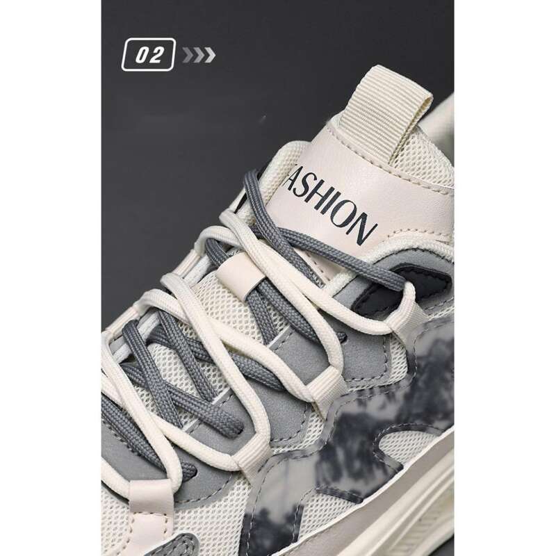 Scarpe da papà casual sportive con suola spessa e versatili alla moda da uomo, in rete traspirante, primavera 2025_voghion.com